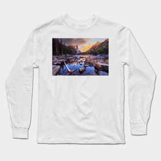 Sunrise Reflections at Dream Lake Long Sleeve T-Shirt